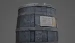 An image of a 3D model of a Barrel.